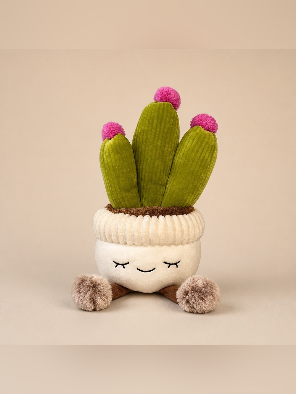 Russ Greenhouse Flowering Cactus Plush Potted Plant